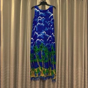Tropical print maxi sun dress. Size medium.